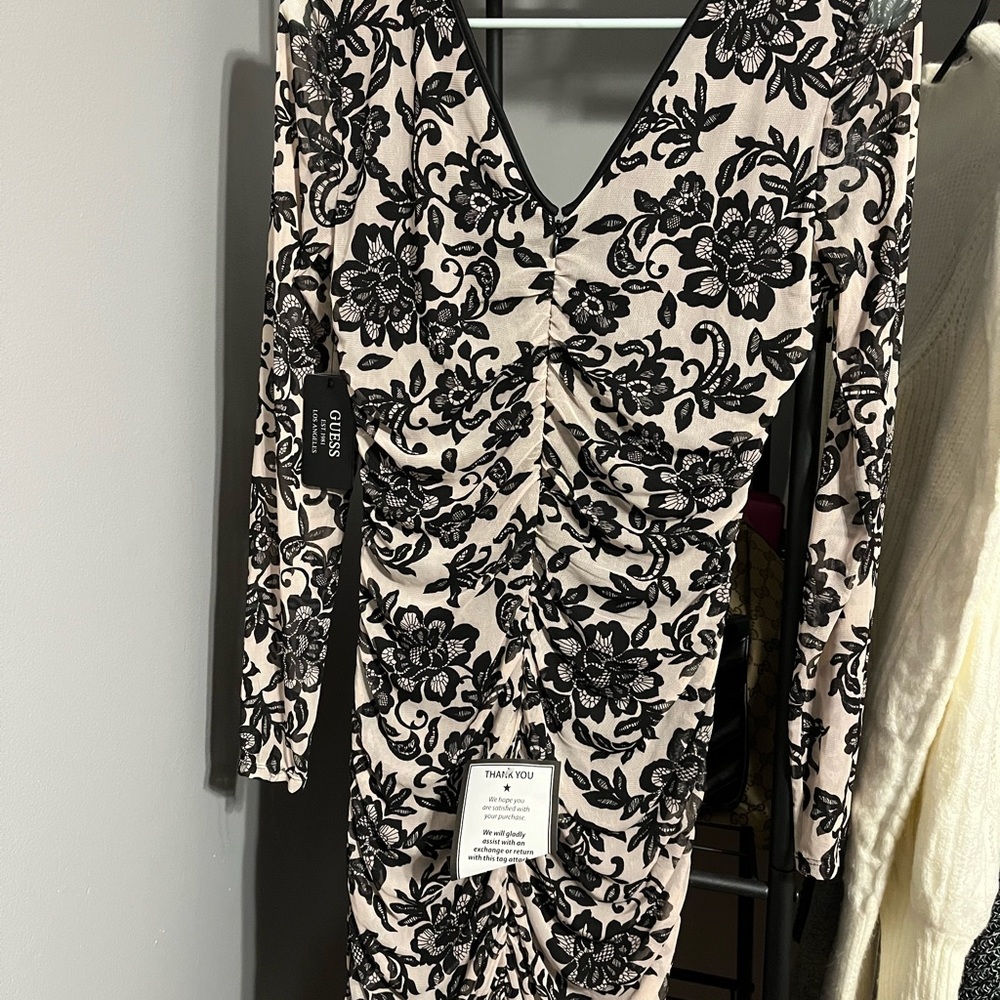 Guess ruched bodycon dress